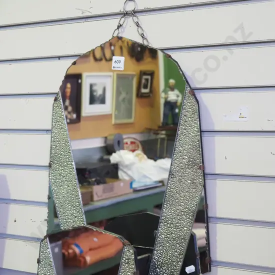 deco wall mirror with pocket H-470