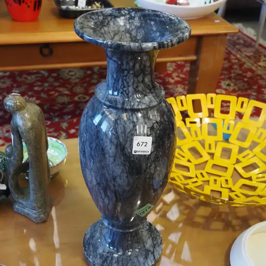 tall carved stone vase H-400