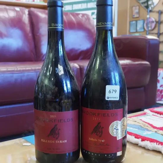 2x bottles Brookfields 2002 and 2005 syrah