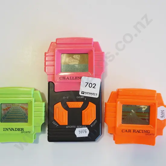 3x hand held car racing games