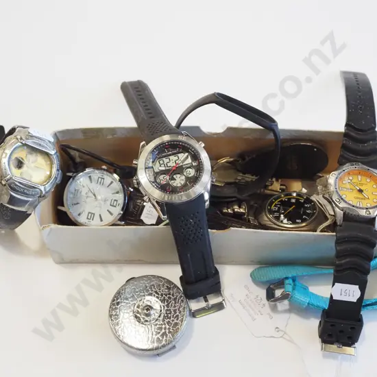 box; various watches, spares and repairs