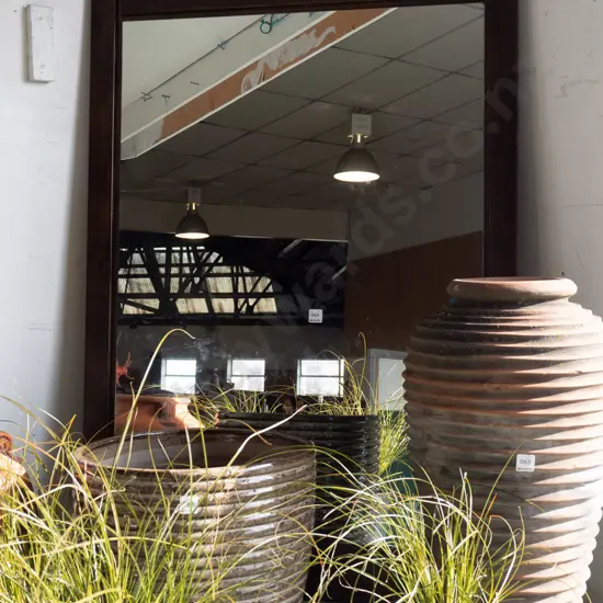 large heavy wood framed mirror from mirror back dresser H-1230 W-850 