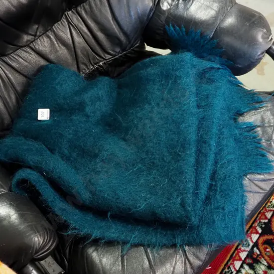 green mohair blanket