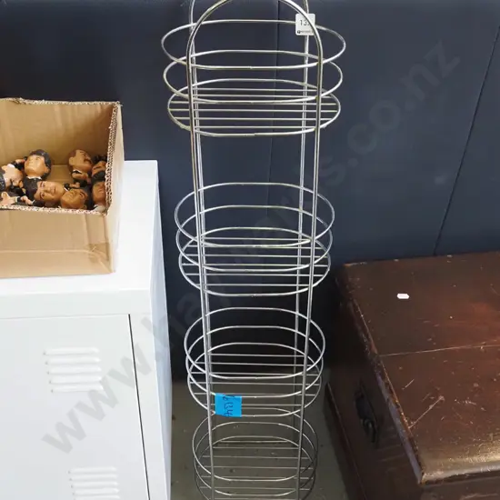 chrome and metal storage rack H-880