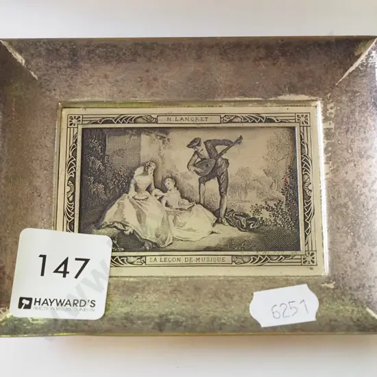 etched romance scene pin dish