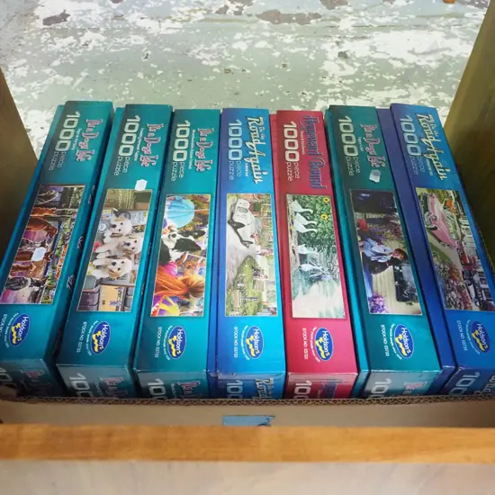 box of puzzles