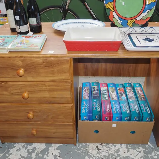 mdf faux 4 drawer study desk H-760 W-1200 D-560