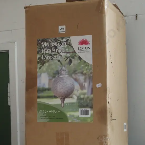 boxed Moroccan hanging lantern