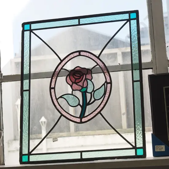 stained glass window pane H-670