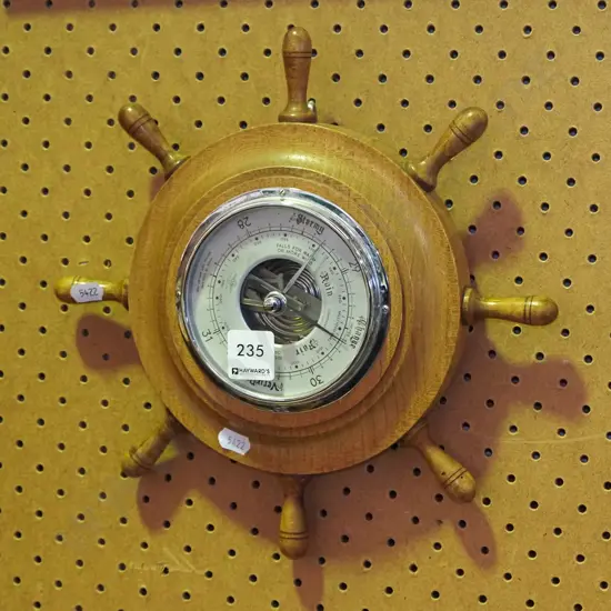 ships wheel barometer