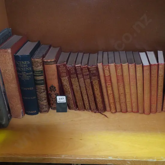 assorted vintage Charles Dickens books