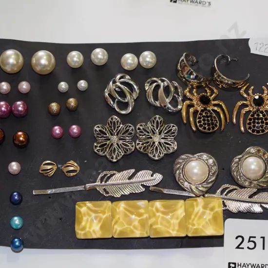 hair clips, earrings