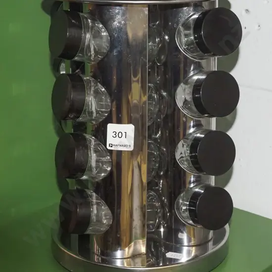 chrome circular spice rack