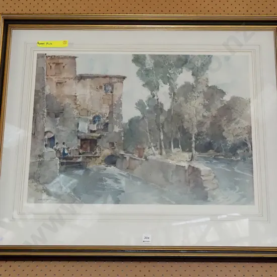 framed Russell Flint print Overall  H-780 W-900