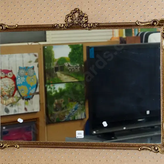 gilt framed wall mirror H-500 W-600