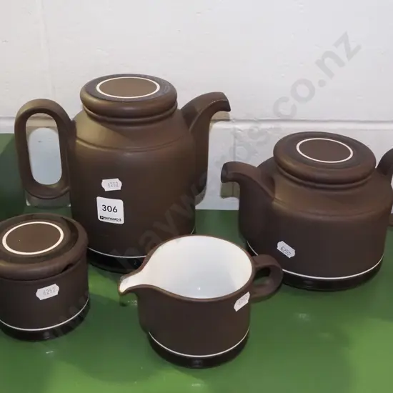 Hornsea coffee pot, teapot, cream & sugar