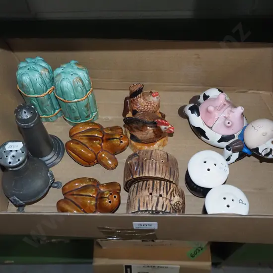 box of novelty salts & peppers