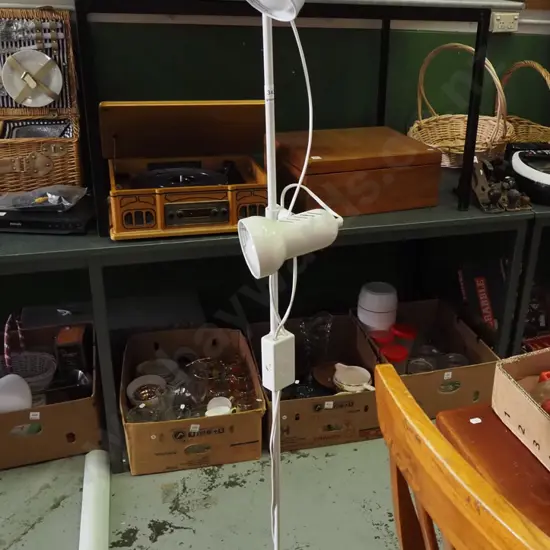 twin bulb adjustable standard lamp