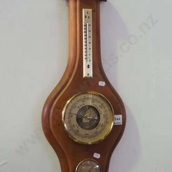 rimu wall mount barometer-thermometer - cracked glass