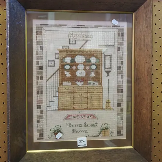 oak-framed needlework