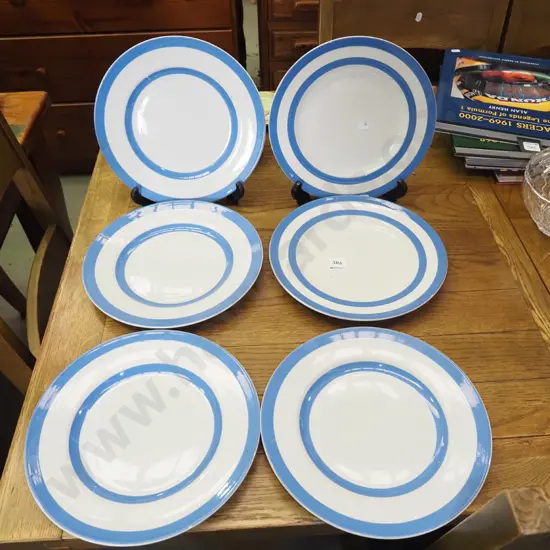 6x TG Green & Co blue band plates