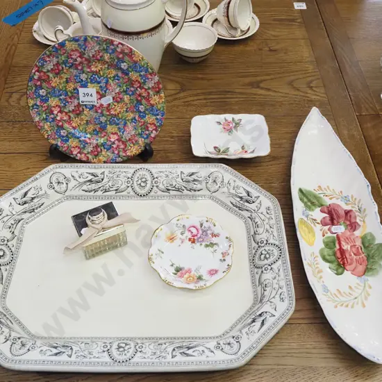 Royal Winton all over floral plate , belle fiore dish, perfume bottle etc