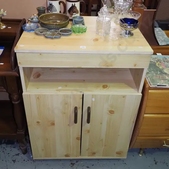 mdf faux wood veneer 2 door cupboard H-910 W-640 D-460