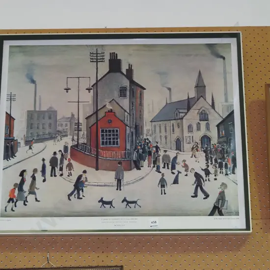 framed Lowry poster print H-620 W-730