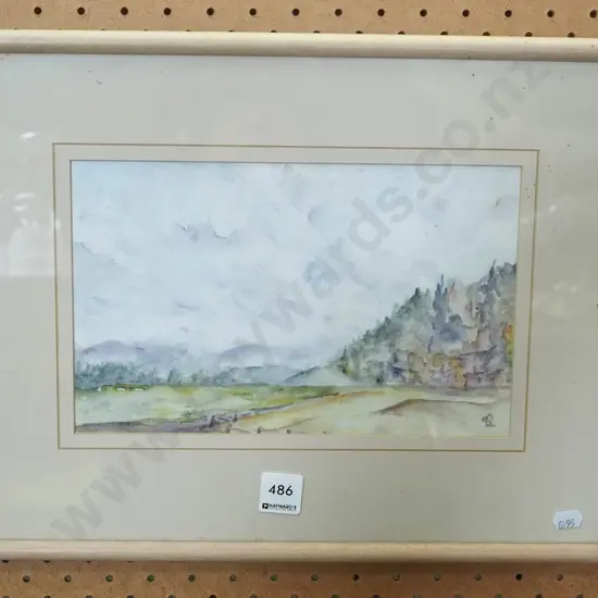 framed watercolour - landscape