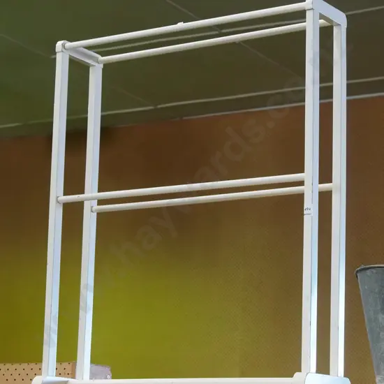 hand painted wooden towel rail