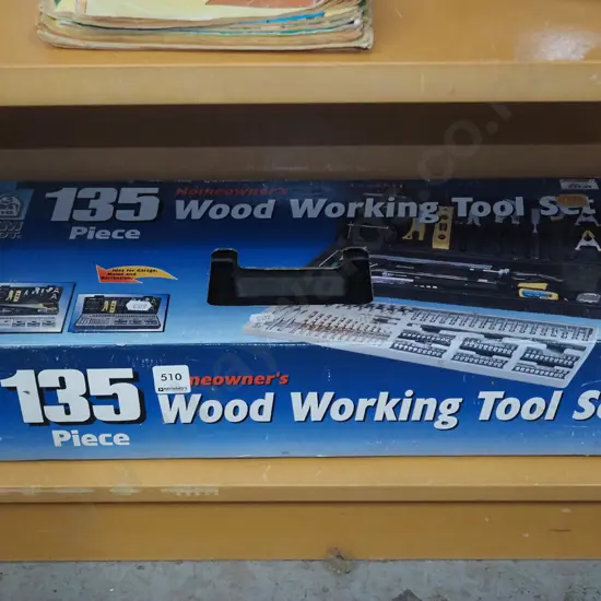 as new boxed 130 piece woodworking tool set