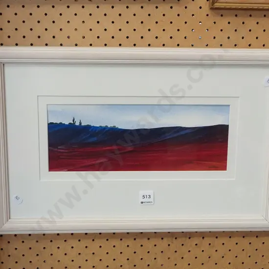 Cara Spekreijse framed watercolour collage - landscape