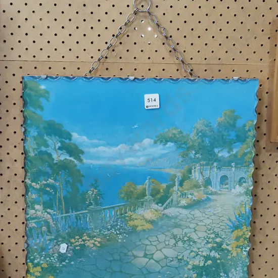 print behind glass - Mediterranean scene