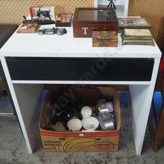 mdf and melteca study desk/ single drawer hall table 