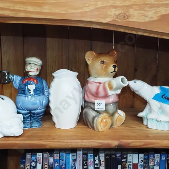 teapot, decanter, piggy bank, polar bear - crack, etc