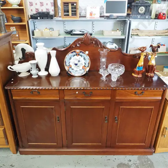 reproduction mahogany 3-door 3-drawer buffet sideboard H-1270 W-1540 D-440