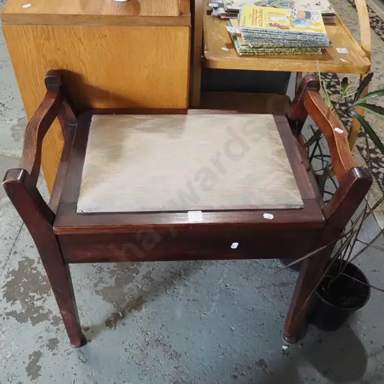 upholstered piano stool