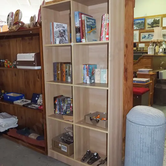 mdf faux wood veneer bookcase H-1730 W-830 D-290