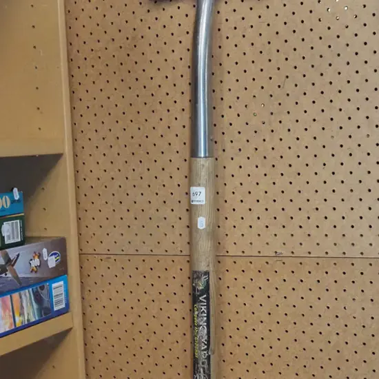 wooden handled garden spade