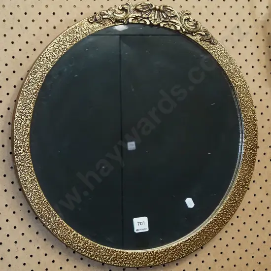 gilt framed circular wall mirror Diam-470