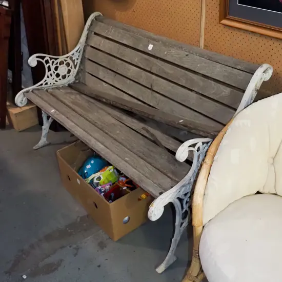 cast iron ended bench seat