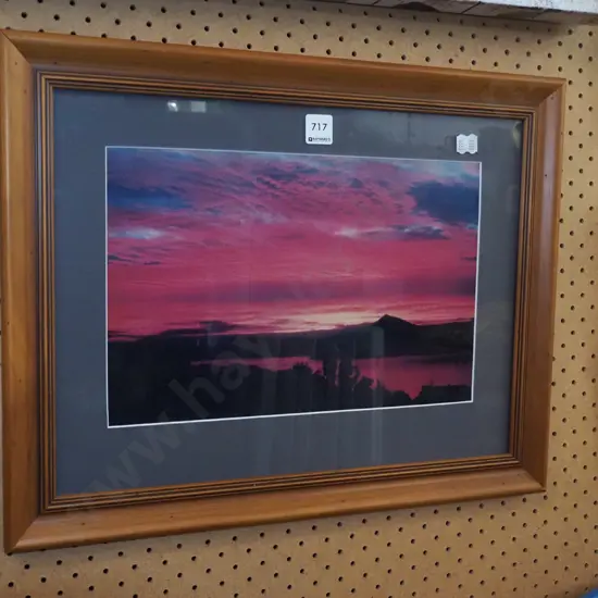 framed photograph - sunrise Otago Harbour