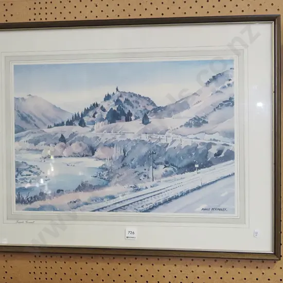 framed Mavis Mckinney print - Towards Cromwell (fading)