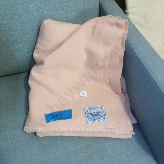 Kaiapoi Woollen Mills pink blanket