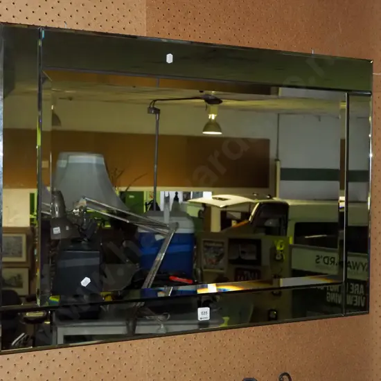 contemporary bevelled edge wall mirror H-600 W-900