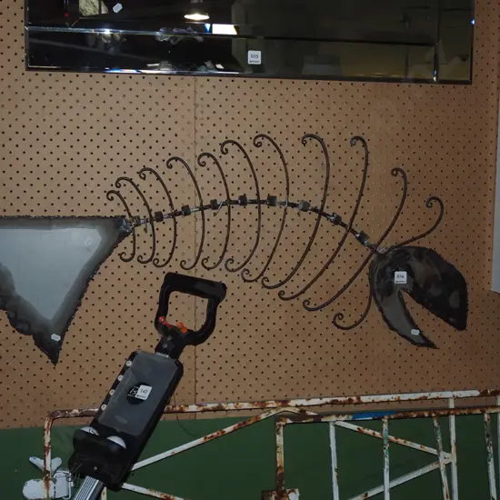 wrought metal fish wall art