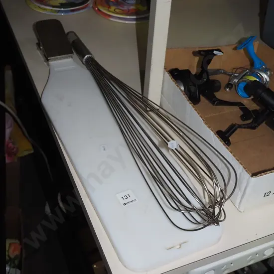 filleting board, giant whisk