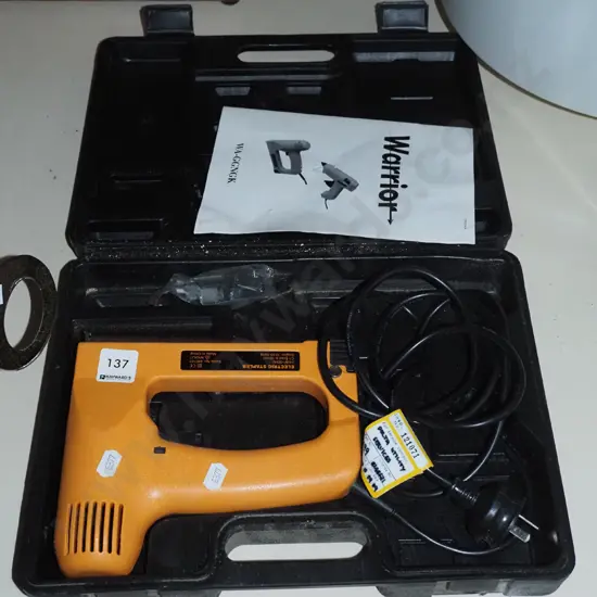 cased Warrior electric stapler