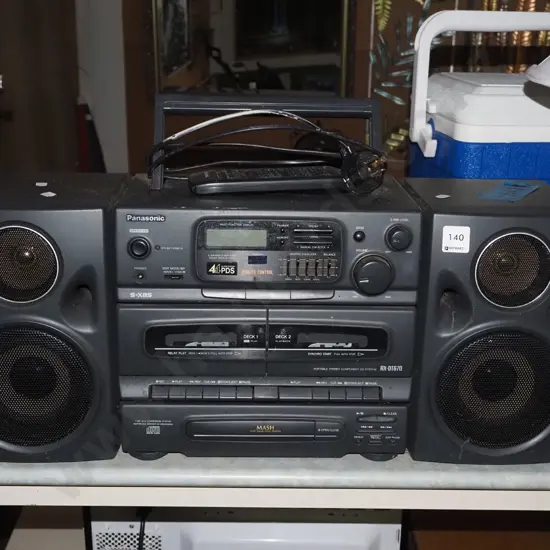 Panasonic portable stereo - radio, twin cassette, CD player