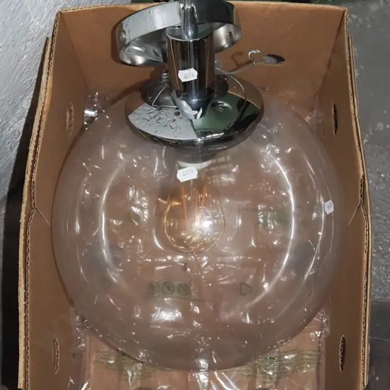 large glass globe pendant light litting